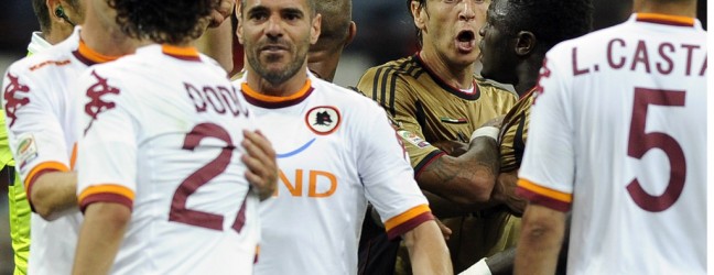 A szövegelő Muntari nagyobb büntetést kapott, mint az agresszív, ellenfelét megütő Totti. 
