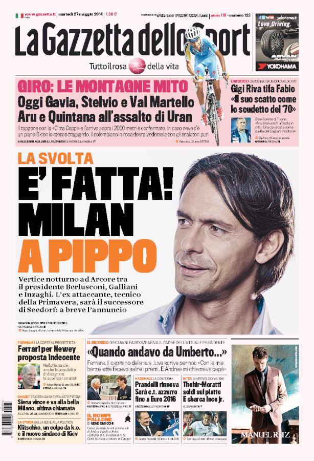 Inzaghi váltja Seedorfot a Milan kispadján